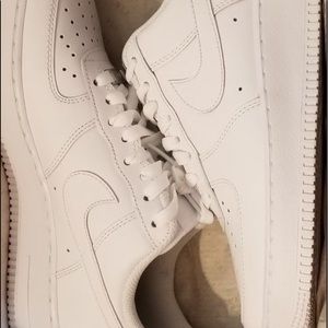 All white Air Force 1s